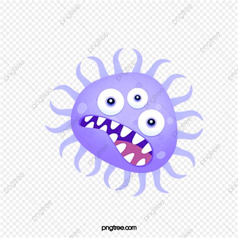Virus Bacteria Png Transparent Purple Tentacle Bacteria Drug Cartoon