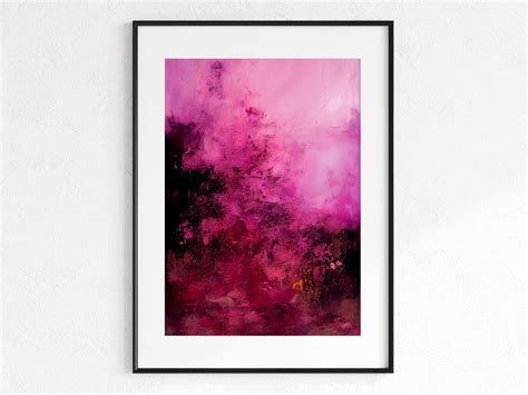 Pink Abstract Art Print Pink Color Art Prints Instant Download Home