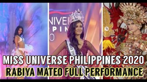 rabiya mateo full performance miss universe philippines 2020 youtube