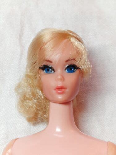 Vintage Talking Mute Blonde Nape Curl Barbie Big Eyelashes EBay