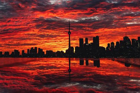 Last Nights Sunset In Toronto Was A Real Beauty
