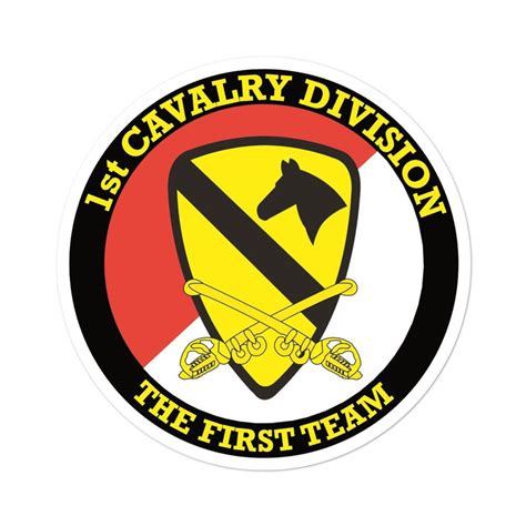 Army 1st Cavalry Division Full Color Military Combat Arms Stickers Etsy