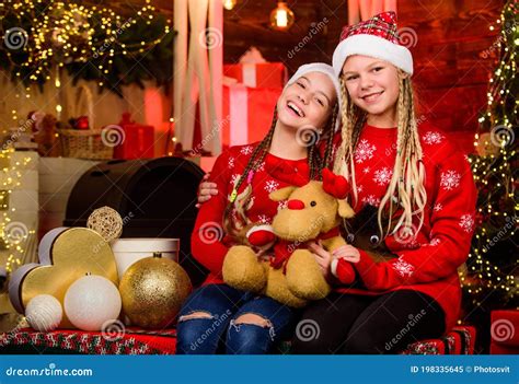 Happy Holidays Children Having Fun Christmas Eve Happiness Joy