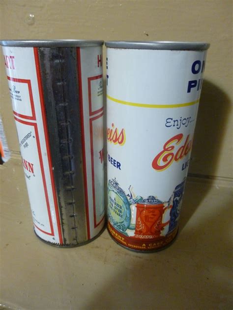 Wiedemann And Edelweiss Wide Seam Steel Beer Cans Empty Cans Read Desc