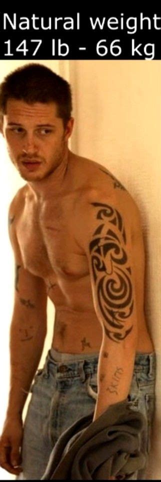 Young actor Tom Hardy had a nice physique before so many extreme body 