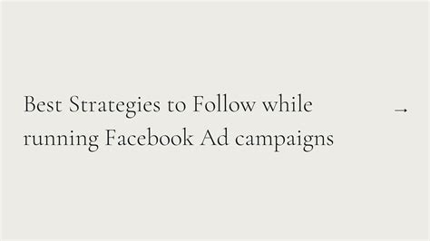 Best Strategies To Follow While Running Facebook Ad Campaigns White