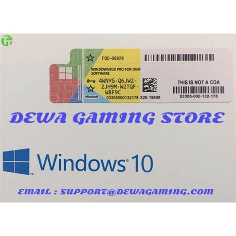 Windows 10 Pro Professional Oem License Key Coa Scan Other Gameflip