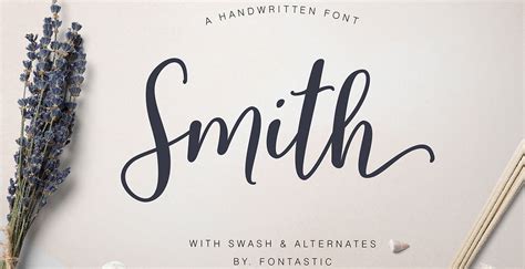 Smith Script Font By Fontasticlab Smith Script Can Be Purchased As A