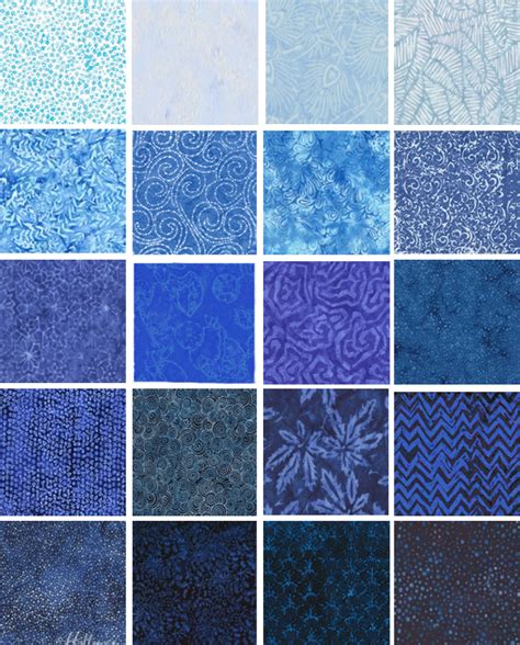 Blue Batik 20 Fat Quarter Pack Batiks Etcetera And Sew What Fabrics