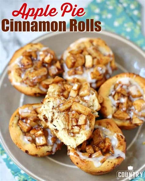 Easy Apple Pie Cinnamon Rolls The Country Cook