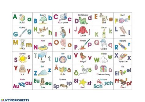 Das Deutsche Alphabet Interactive Worksheet
