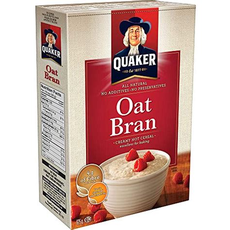 Quaker Oat Bran Hot Cereal With Fiber And Protein 16 Oz Box Pack Of