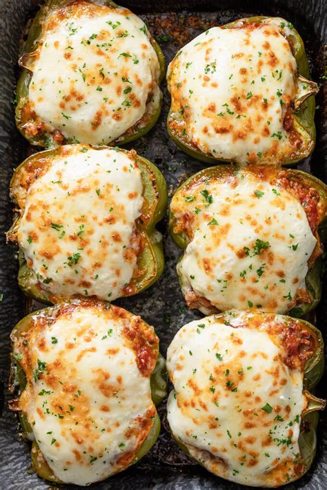 Keto Lasagna Stuffed Peppers Low Carb Maven