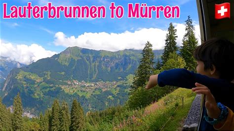 Lauterbrunnen To Mürren Village Cable Car 🚡 And Train 🚂 Route The