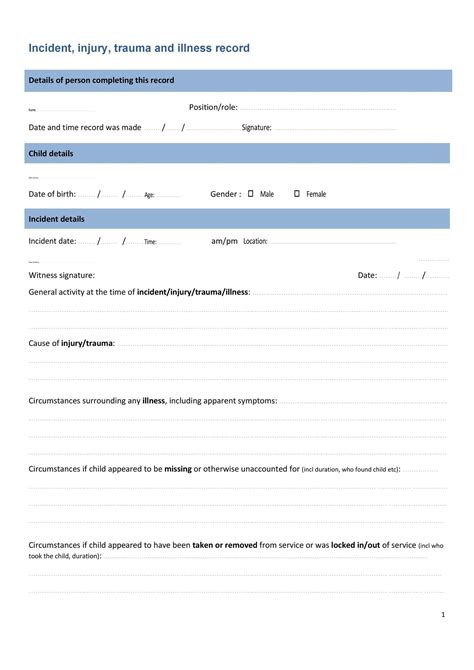editable medical incident report form template excel sample hot sex picture