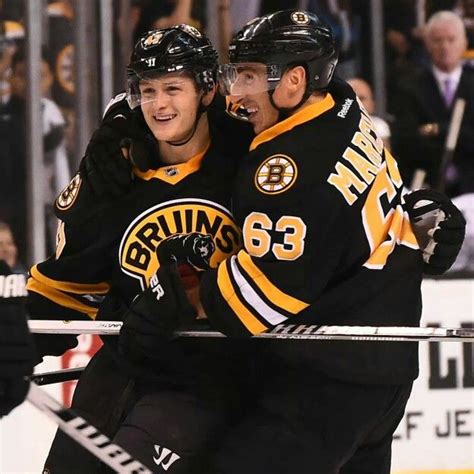 Torey Krug 47 And Brad Marchand 63 Boston Bruins Brad Marchand