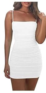Mizoci Women S Casual Sleeveless Ruched Cocktail Party Dresses Bodycon