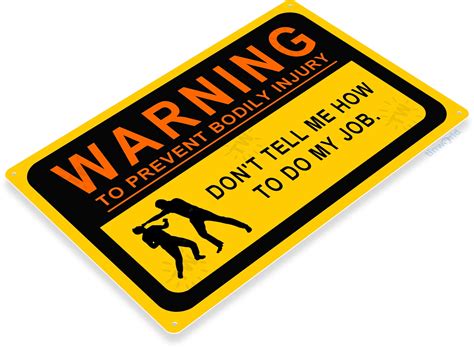 Warning Injury Sign C058 Tinworld Caution And Warning Signs