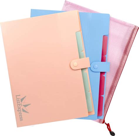 Buy Paper Organizer Plastic File Folder Accordion Folder Tabbed Paper