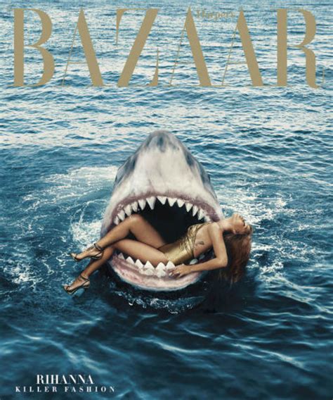 Rihanna Literally Swam With Sharks For Her Harpers Bazaar Cover