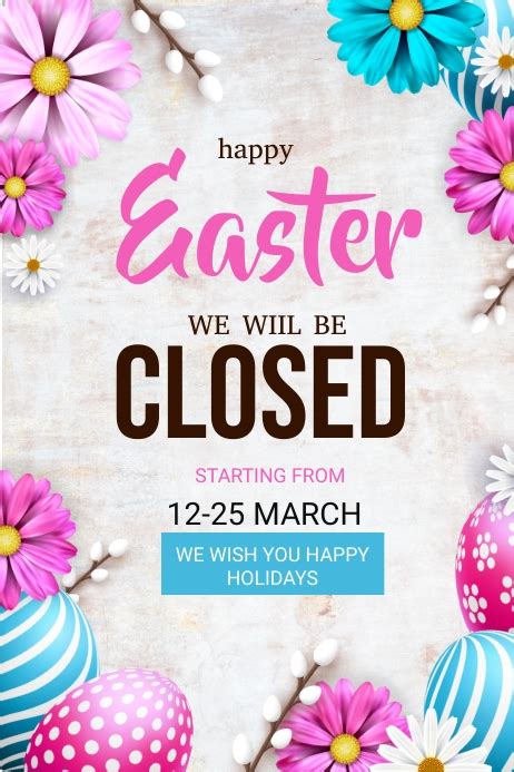 Closed On Easter Template Postermywall