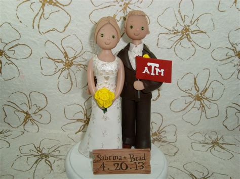 Texas Aandm Aggie Personalized Wedding Cake Topper Ordered From Etsy