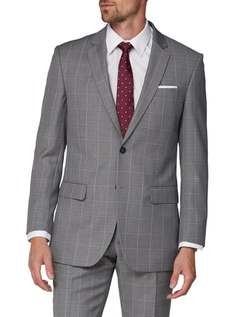 Grey Check Regular Fit Suit Two Piece Suits Alexandre London
