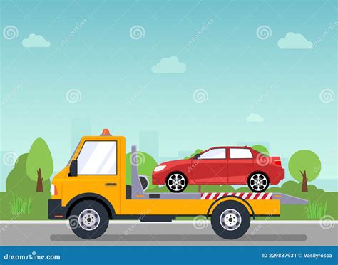 Car Tow Truck Accident Roadside Assistance Crash Breakdown Flatbed