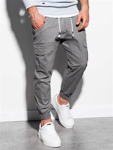 Mens Pants Joggers P886 Grey Modone Wholesale Clothing For Men