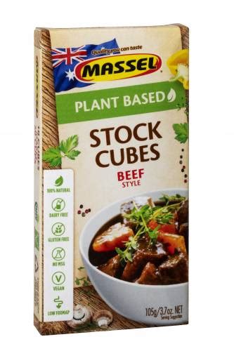 Find information on calories, carbs, sugars, proteins, fats, salts, fibre and vitamins and check your food today! Massel Ultracube Stock Cubes Beef Style (105g)
