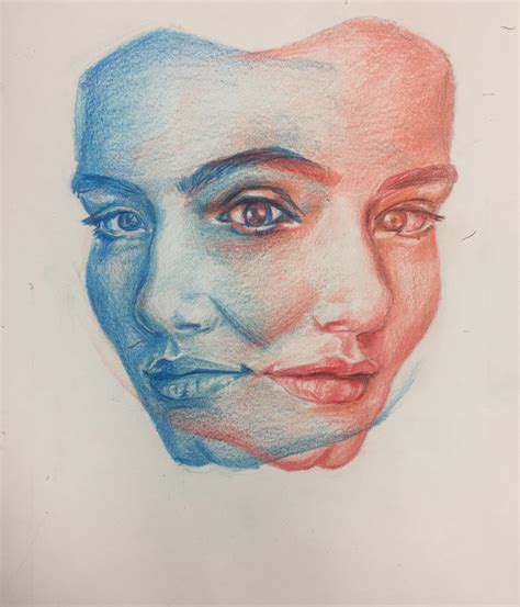 Two Faced Coloured Pencil A4 Rart