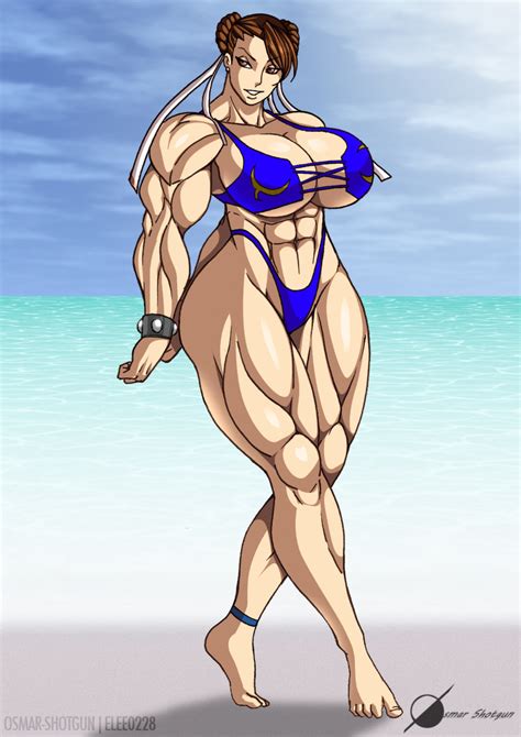 Rule 34 Abs Bikini Breasts Capcom Chun Li Elee0228 Extreme Muscles Huge Breasts Muscle