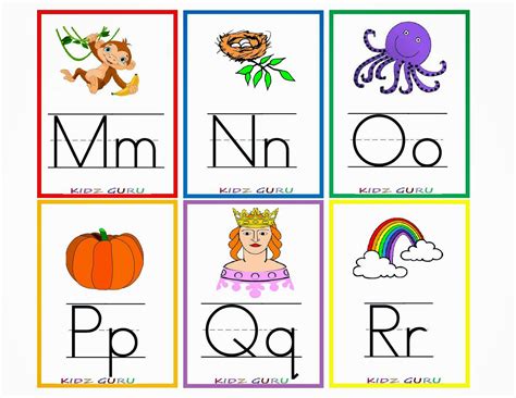 Kindergarten Worksheets Printable Worksheets Alphabet Flash Cards 3