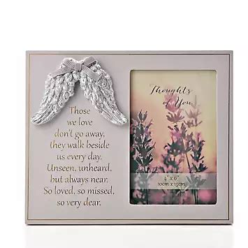 Thoughts Of You Angel Wings Photo Frame 4 X 6 Inch Freemans