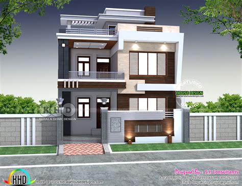 28x 60 Modern Indian House Plan Kerala Home Design And Floor Plans