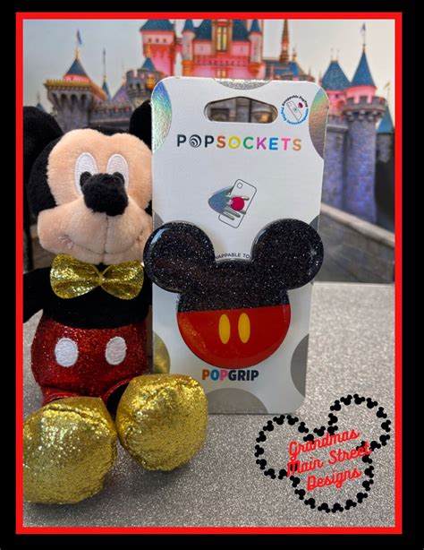 Mickey Mouse Disney Popsocket ® Phone Grip Badge Reel Keychain Etsy