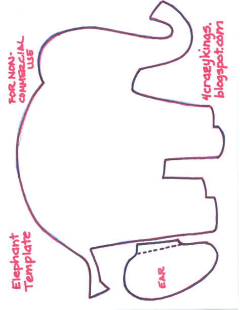 Printable Elephant Sewing Pattern