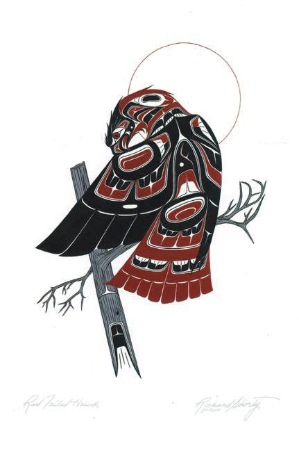 Red Tailed Hawk Native Art Art Amérindien Art Autochtone Art Canadien