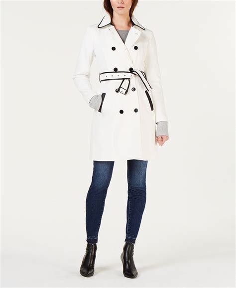 inc international concepts i n c faux leather trim military ponte knit coat created for macy s