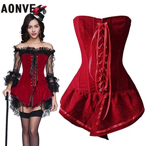 Zzebra Redstriped Aonve Steampunk Corset Sexy Gothic Corsets Dresses