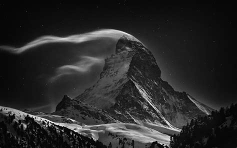 Black And White Mountain Wallpapers Top Free Black And White Mountain