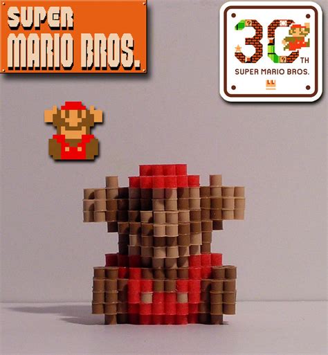 Super Mario Bros D Game Over Mario Pixel Bead Figure Etsy