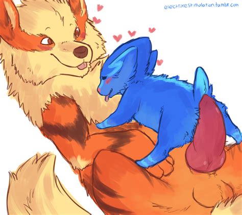 Rule 34 2013 Age Difference Arcanine Blush Canine Closed Eyes Cute