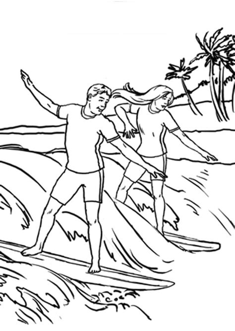 Surfing Coloring Pages Coloring Home