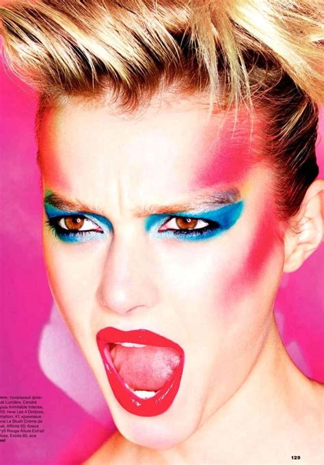 Sigrid Agren By Tom Munro For Allure Russia March 2014 80′s Punk Styled Make Up Using Dramatic