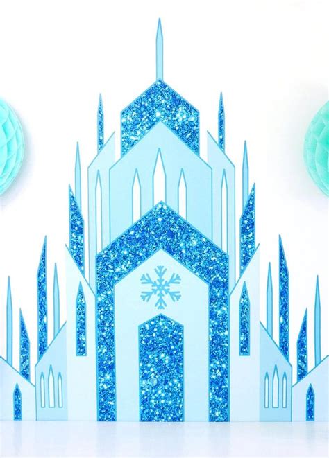 Ice Princess Castle Large Printable Poster Frozen Backdrop Disney