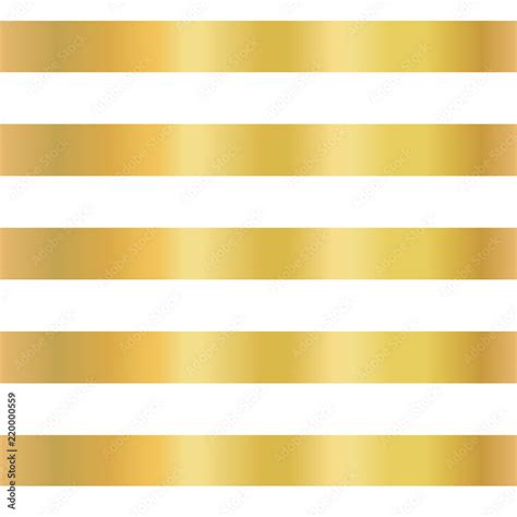 Gold Foil Stripe Seamless Vector Background Horizontal Gold Lines On