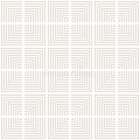 Subtle Minimalist Geometric Seamless Pattern With Lines Squares