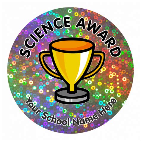 Science Award Sparkly Stickers