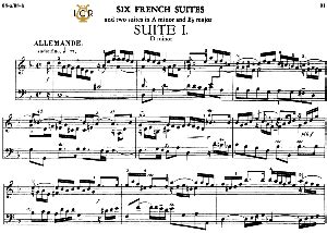 French Suite No 1 In D Minor BWV 812 J S Bach Bischoff Urtext Ed Breitkopf Reprint Kalmus